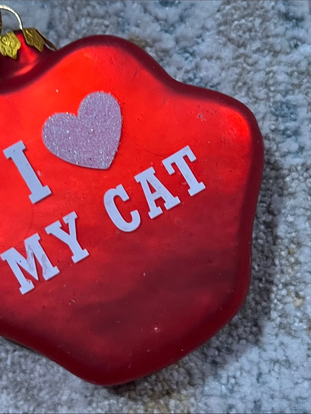 I Love My Cat Red Ornament & Assorted Cat Clothespin Set - Christmas lot z95
